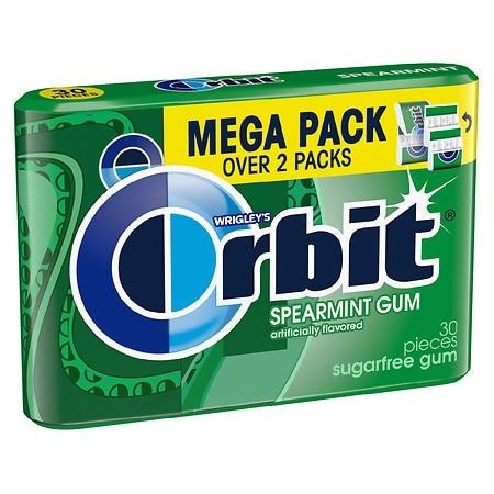 ORBIT Spearmint Sugar Free Chewing Gum, 30-Piece Pack - 30 Ct