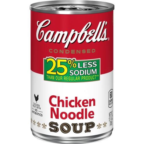 Campbell's Condensed 25% Less Sodium Chicken Noodle Soup - 10.75 Oz