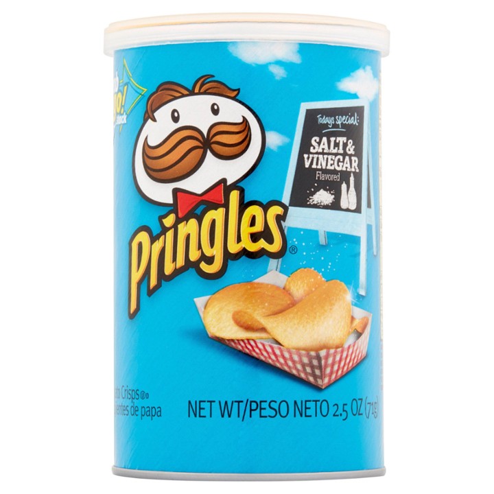 Pringles Potato Crisps Chips  Salt and Vinegar  2.5 Oz  Can