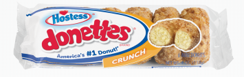 HOSTESS Crunch DONETTES Donuts Single Serve - 4 Oz, 6 Ct