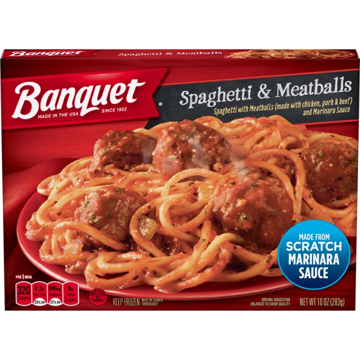 Classic Spaghetti and Meatballs Frozen Single Serve Meal