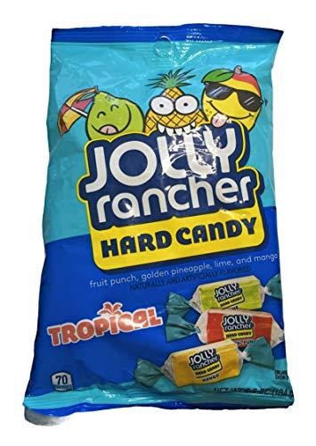 (1) 6.5 Oz Bag Jolly Rancher Tropical Flavored Hard Candy (Fruit Punch, Golden Pineapple, Lime and Mango