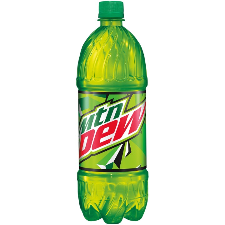 Mtn Dew Soda 1 Liter Plastic Bottle