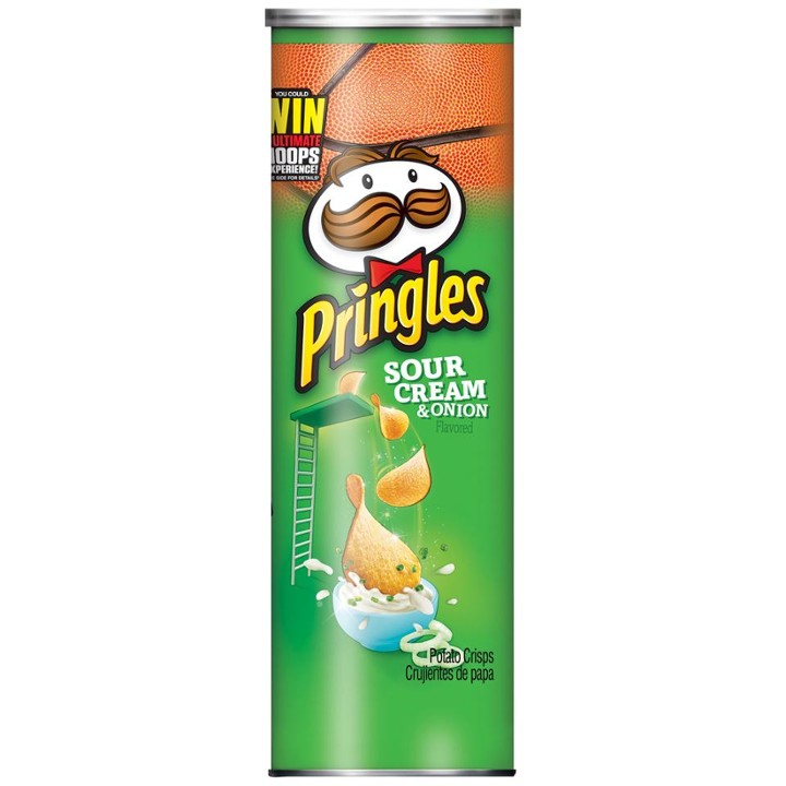 Pringles Potato Crisps Chips Sour Cream and Onion - 5.5 Oz