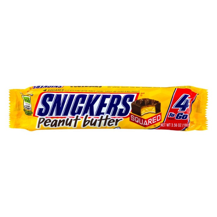 SNICKERS, Peanut Butter Chocolate Candy Bar, 3.56 Oz - 3.727 Oz