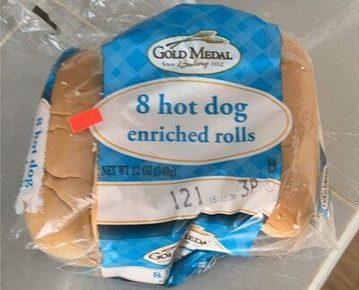 8 Hot Dog Enriched Rolls