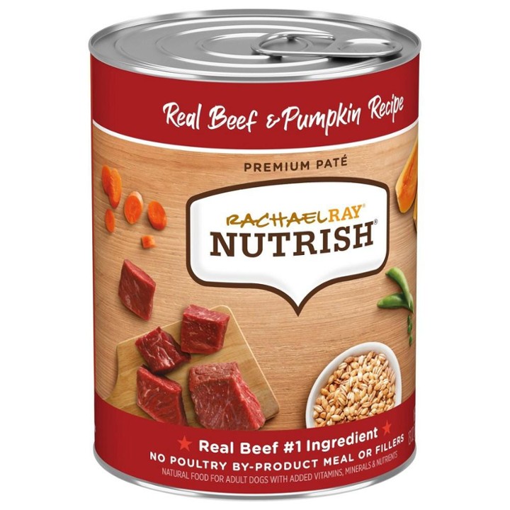 105569 13 Oz Rachael Ray Nutrish Real Beef & Pumpkin Recipe Wet Dog Food