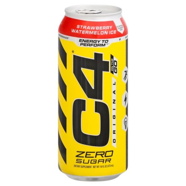 C4 Strawberry Watermelon Ice Energy Drink 16oz Can