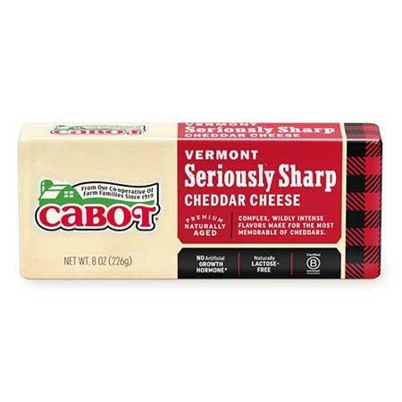 Cabot: Cheese Cheddar White Seriously Sharp, 8 Oz (2630803)