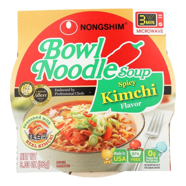 Nongshim Kimchi Noodle Bowl - 3.03 Oz