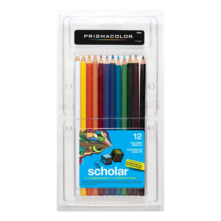 Scholar Colored Pencil Set, 2B, 12 Assorted Colors/Set
