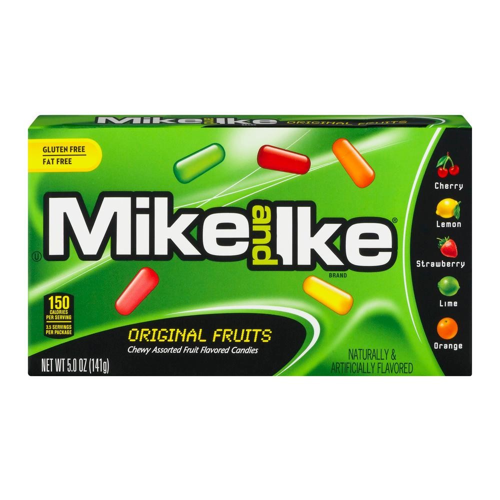 Mike & Ike Mike and Ike Original Fruits Chewy Candy, 5 Oz