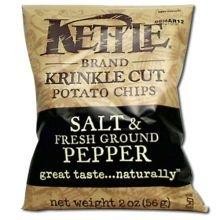 Kettle Brand Crinkle Cut Potato Chips Salt and Fresh Ground Pepper