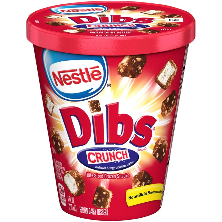 Edy's Dibs Bite Sized Frozen Dairy Dessert Snacks Crunch - 4.0 Oz