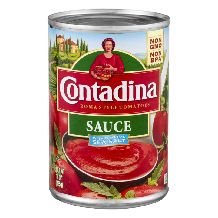 Contadina Roma Style Tomatoes Sauce with Natural Sea Salt, 15 Oz Canned Tomato Sauce