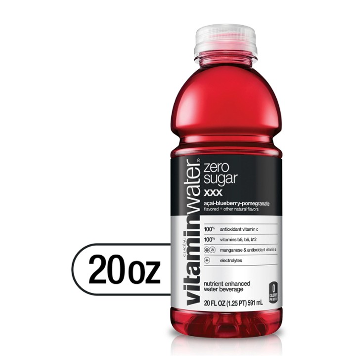 Glaceau Vitaminwater, Zero Sugar, Acai-Blueberry Pomegranate - 20.0 Oz