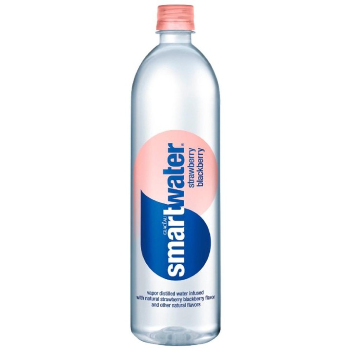 Smartwater Strawberry Blackberry, Vapor Distilled Premium Bottled Water, 23.7 Oz