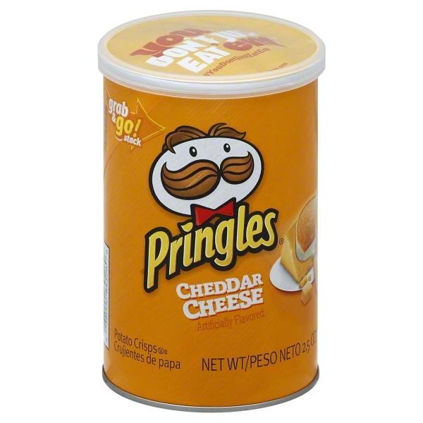 Pringles Potato Crisps Chips  Cheddar Cheese  2.5 Oz  Can