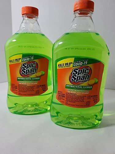 Spic and Span Everyday Multipurpose Liquid Cleaner, Dilutable Multi-Surface & Floor Cleaner Refills, Fresh Citrus Scent - Two 20 FL OZ Bottles (Fresh