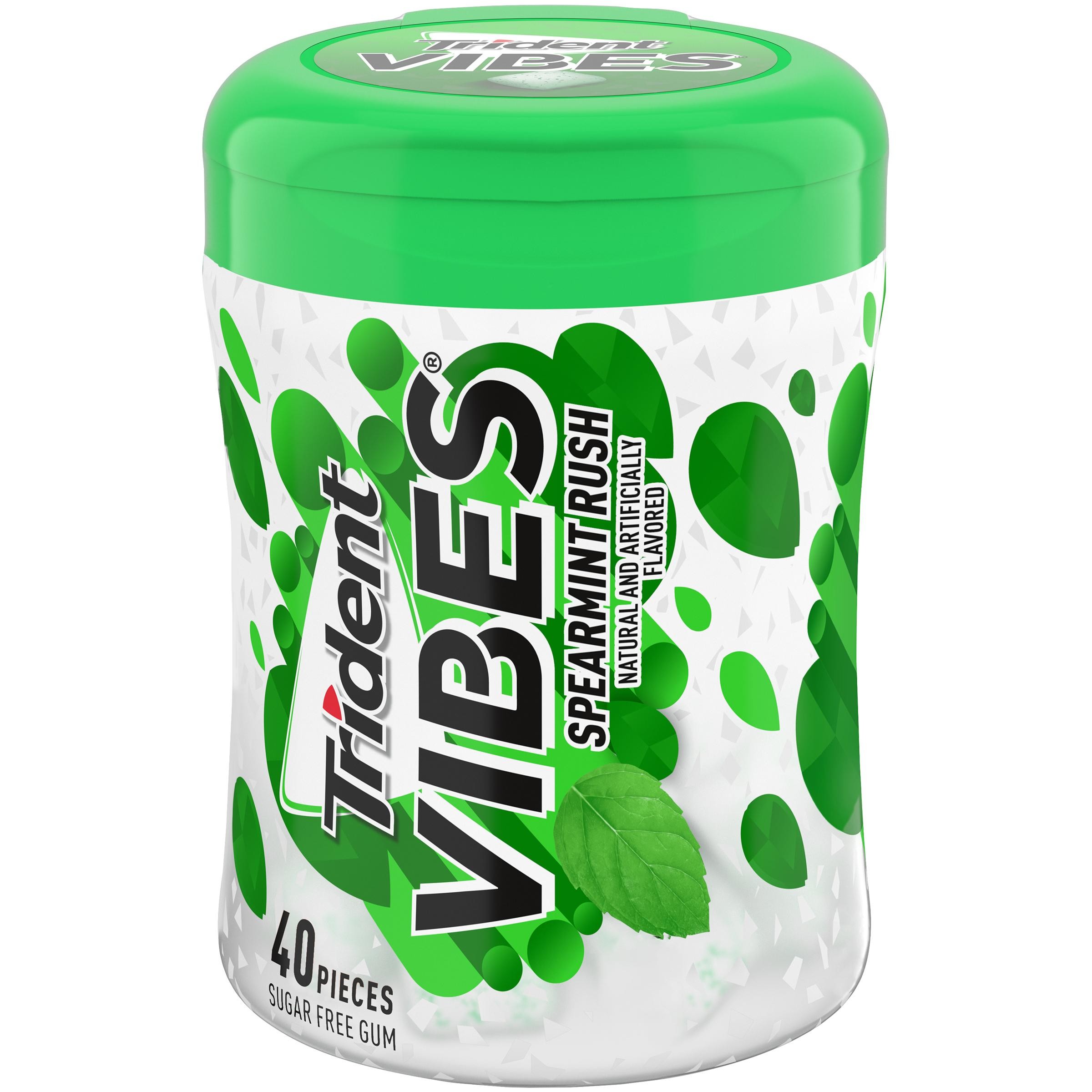 Trident Vibes Sugar Free Gum  Spearmint Rush Flavor  1 Go-Cup (40 Pieces Total)