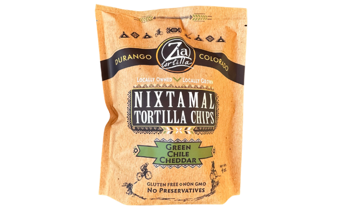 Zia Green Chile Cheddar Tortilla Chips