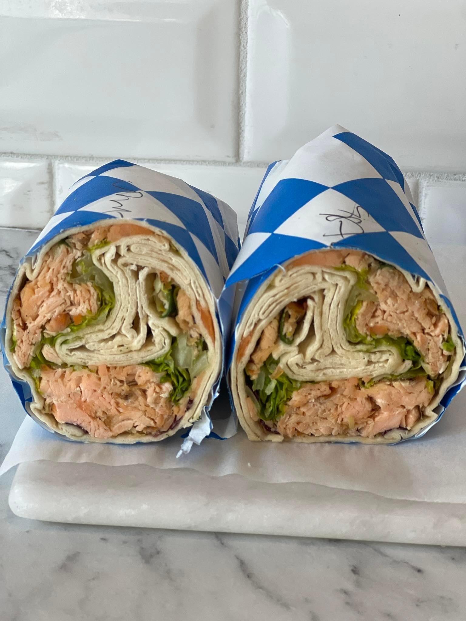 Grilled Salmon Wrap