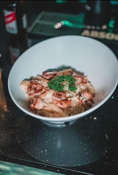 Kingston Jerk Shrimp Alfredo Entree