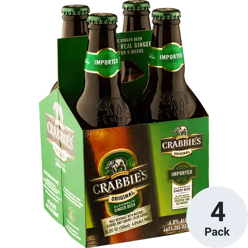 Crabbies Original Alcoholic Ginger Beer 4pk-11oz btls
