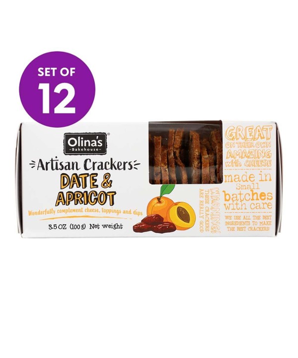 Olina Date & Apricot Artisan Crackers