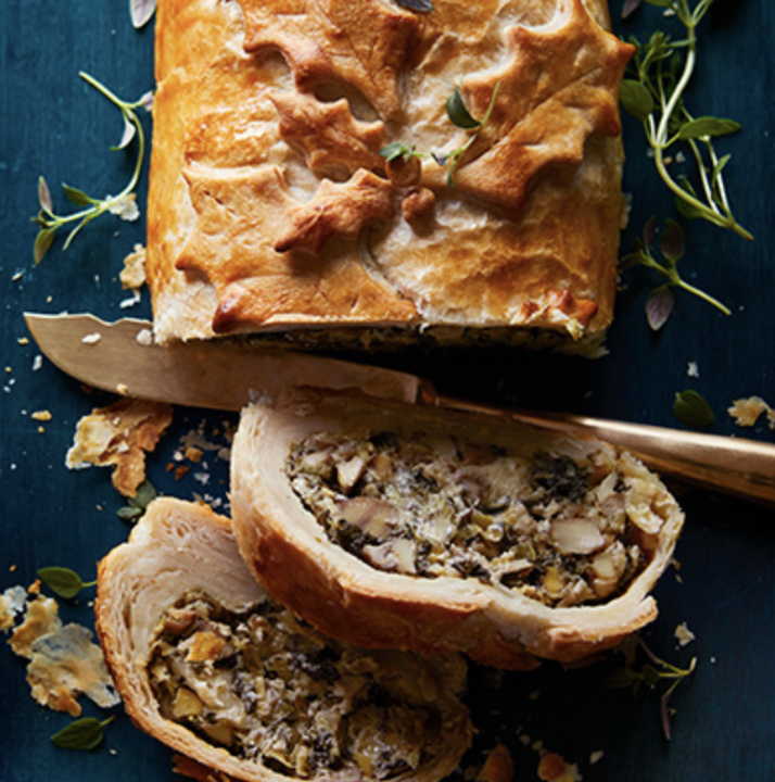 “Meat free”  Wellington and Chestnut Pie