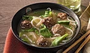 Chicken Meatball Soup with Bok Choy