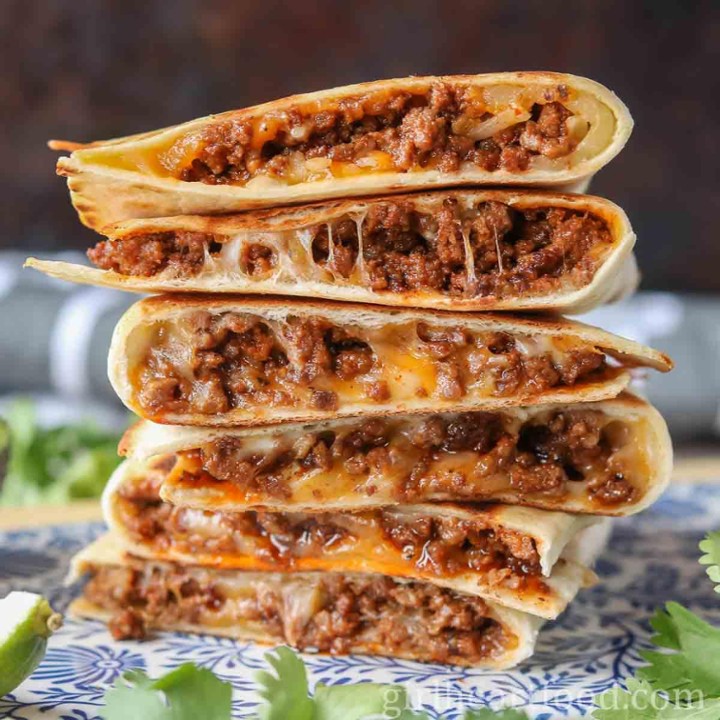 Ground Beef and Cheese - 5 Quesadillas