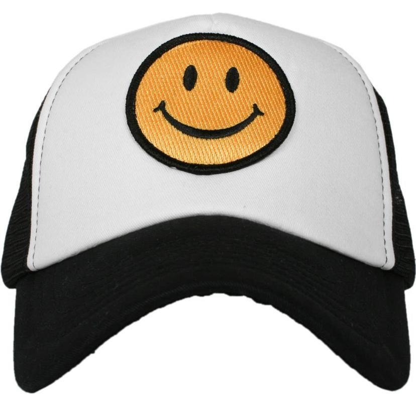 Happy Face B&W Trucker Hat