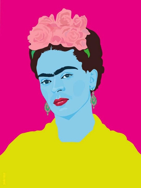 Frida Kahlo Art Poster A3 - White Frame