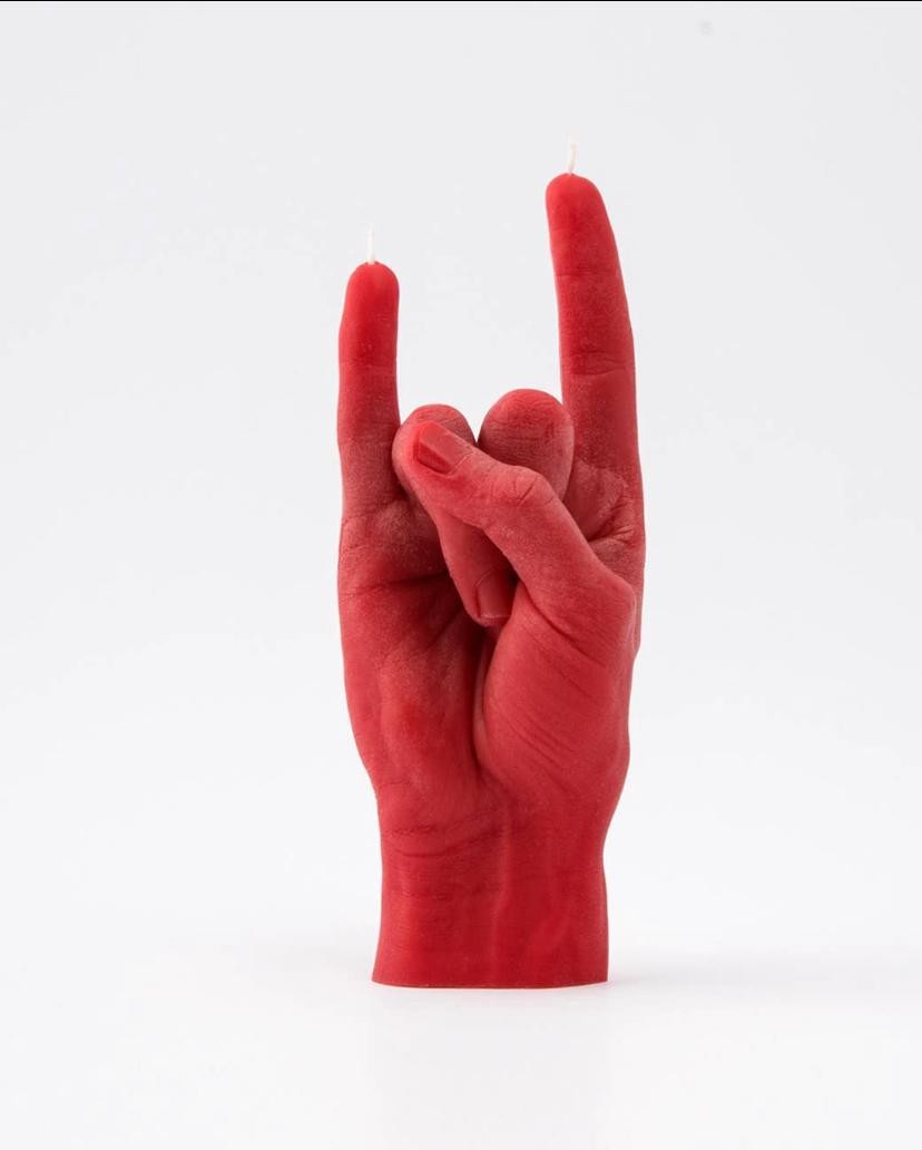 You Rock Red Gesture Candle