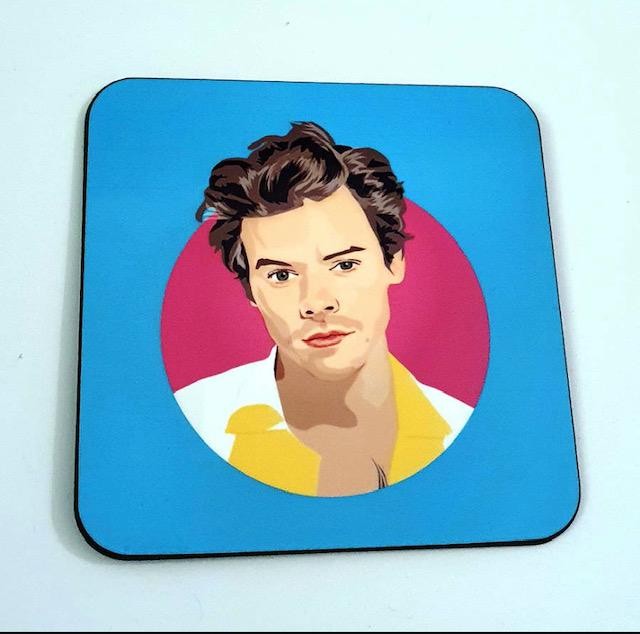 Harry Styles Blue Coaster