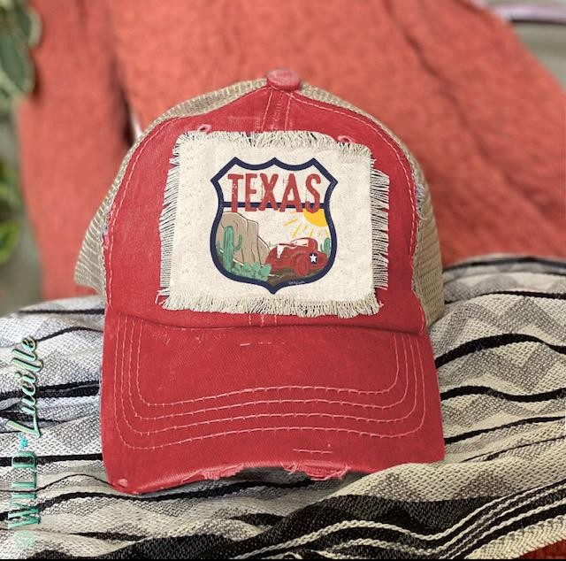 Destination Texas Trucker Hat Red/Khaki
