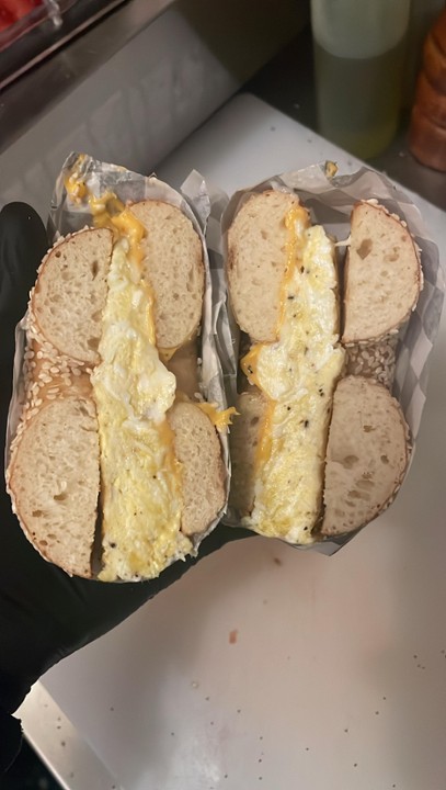 The Classic Egg and Cheese Sandwich (add bacon $4)