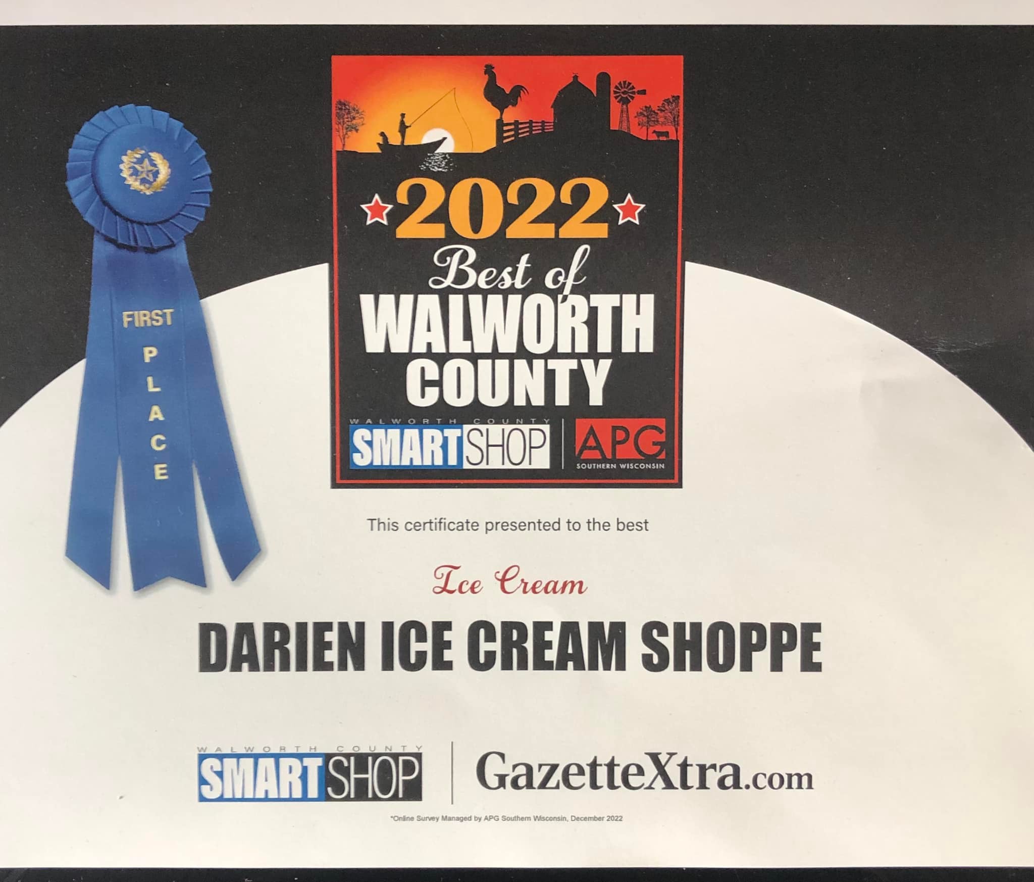 Darien Ice Cream Shoppe 305 E Beloit St in Darien, WI Toast