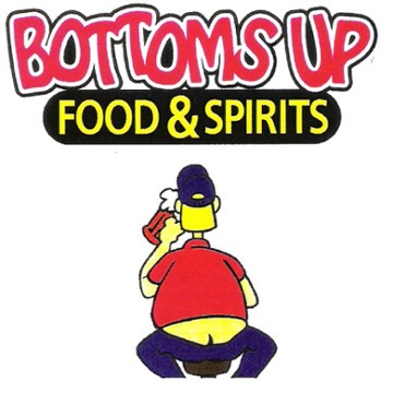 Bottoms Up Food and Spirits logo