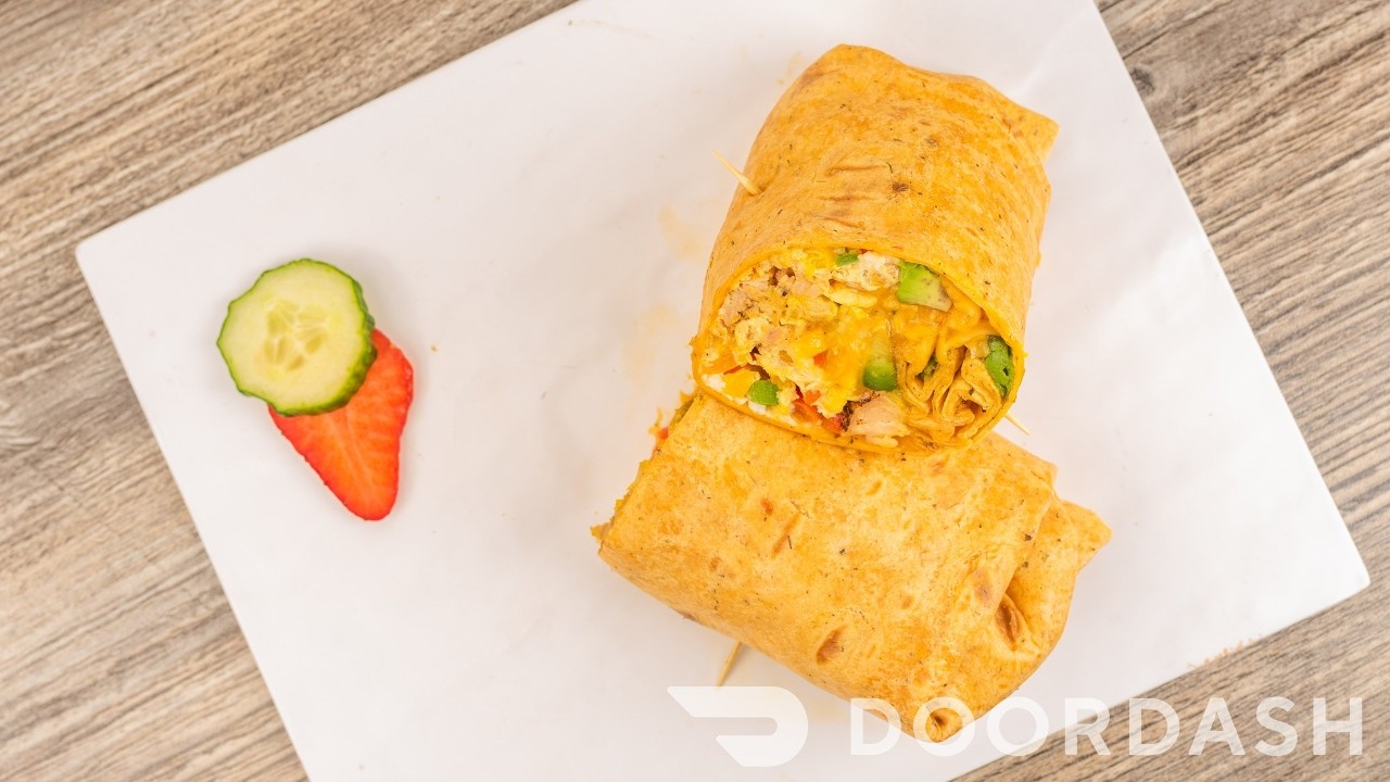 Spicy Egg and Chicken Wrap