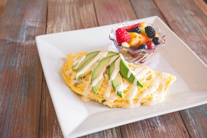 Crab and Avocado Omelet