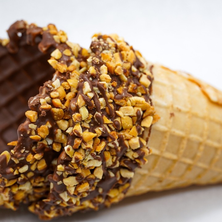 Decorated Waffle Cone with Peanuts