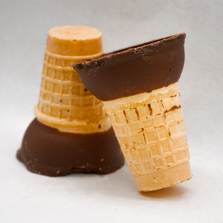 Cake Cone Dipped in Chocolate