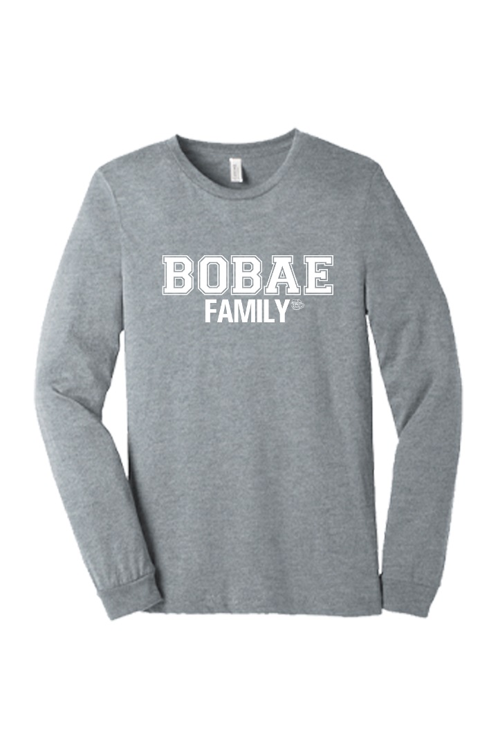Bobae Family Grey Fleece Crewneck Sweatshirt