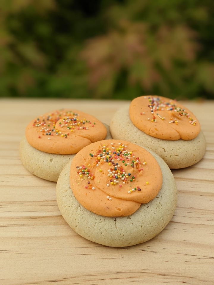 Frosted Pumpkin Spice Sugar Cookie