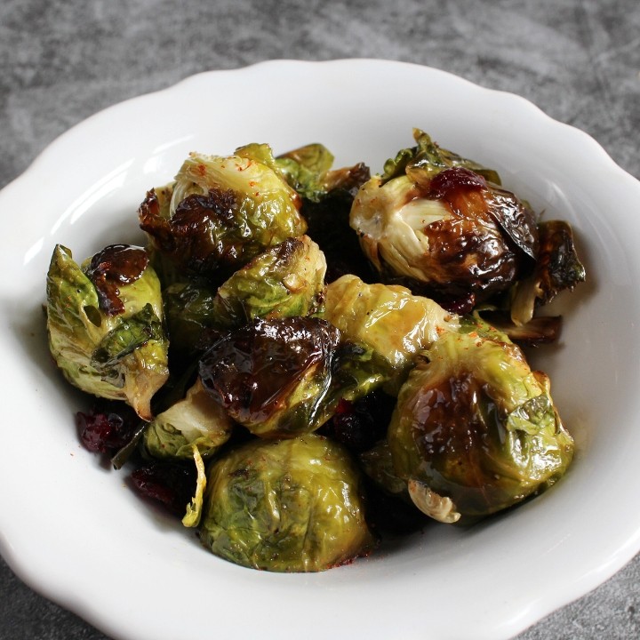 Roasted Brussel Sprouts w/ Cranberries (one pound)