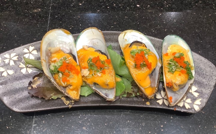 Baked Green Mussel(4pcs)