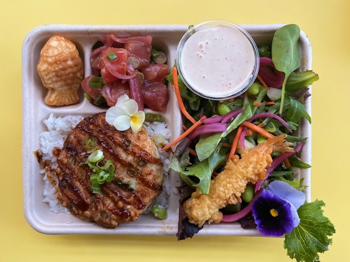 Black Pepper Truffle Crab Cake Bento