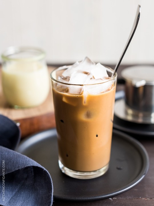 Vietnamese Coffee with Sweet Condensed Milk served with Ice